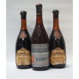 SELECTION OF THREE BOTTLES OF VINTAGE BAROLO A selection of three Vintage bottles of Barolo,