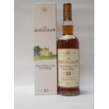 MACALLAN 10YO A fine bottle of the Macallan 10 Year Old Single Malt Scotch Whisky matured in