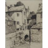 FIVE ETCHINGS comprising Alexander P Thomson R.S.W. (exhibited 1906-1958), 'A Sunny Corner, Polpeno,