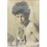 1920s PHOTOGRAPHIC PORTRAIT PRINT OF A YOUNG BOY the mount signed by Andrew Paterson, Inverness,