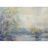 R H MUIR Loch in Spring, watercolour, signed, 17cm x 24cm, together with an indistinctly signed