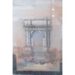 TWO ARCHITECTURAL PRINTS of classical archways, both framed and glazed, 82cm x 58cm (2)