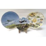 COLLECTION OF ROYAL DOULTON, COALPORT AND FRANKLIN MINT WWII ROYAL AIR FORCE THEME PICTURE PLATES