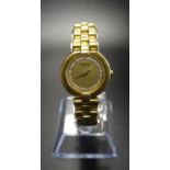 LADIES RAYMOND WEIL GOLD PLATED WRISTWATCH the gilt dial set with diamonds, on gold plated