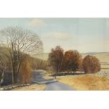 FRANK W. COLCLOUGH Autumn countryside, watercolour, signed, 29.5cm x 44.5cm