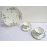 RADFORDS 'POPPY' PART TEA SERVICE comprising four cups, six saucers, six side plates, cake plate and