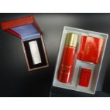 'CARTIER' CIGARETTE LIGHTER numbered '7468100', with fitted case and Travelling Kit