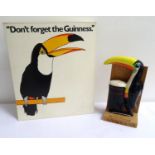 CARLTON WARE GUINNESS ADVERTISING WALL MOUNTING TOUCAN 'My Goodness My GUINNESS', printed marks to