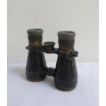 WORLD WAR I PERIOD GERMAN FERNGLAS 08 FIELD GLASSES marked Emile Busch and numbered 97976, with