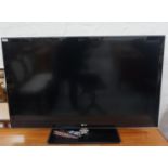 LG COLOUR TELEVISION model 47LW450U-ZB, with three HDMI ports and remote control unit