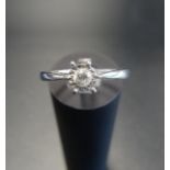 DIAMOND SOLITAIRE RING the illusion set diamond approximately 0.1cts, on nine carat white gold