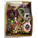 LARGE SELECTION OF COSTUME JEWELLERY including simulated pearl necklaces, bead necklaces, bracelets,
