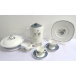 LARGE SUSIE COOPER/WEDGWOOD 'GLEN MIST' TEA/DINNER SERVICE includes kettle, tea/coffee cups and