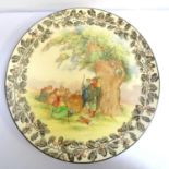 ROYAL DOULTON CHARGER marked 'Under The Greenwood Tree', transfer decorated with Robin Hood and