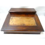 EDWARDIAN MAHOGANY WRITING SLOPE the upper lift-up section with fitted interiors (require