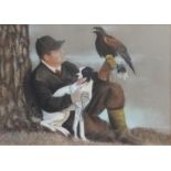 JAMES F HAMILTON Fieldsports, pastel on paper, signed, 28.5cm x 39.5cm