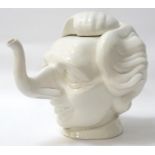 'LUCK & FLAW' CARIACATURE MARGARET THATCHER TEAPOT with cover, impressed marks to base and dated