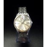 1970s GENTLEMAN'S 'RADO STARLINER 999' STAINLESS STEEL WRISTWATCH with date aperture, the