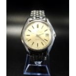 1960s GENTLEMAN'S 'KonTiki ETERNA-MATIC' STAINLESS STEEL WRISTWATCH with baton markers and date