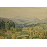 GEORGE MELVIN RENNIE (Scottish 1874-1953) The Cairngorms from Inverey near Braemar, watercolour,