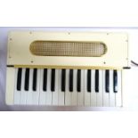 CHILD'S HOHNER ORGANETTA 3 electric piano/keyboard in white plastic with removable music stand and