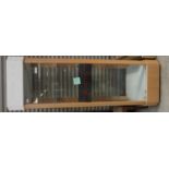 TALL GLAZED DISPLAY CABINET with light fitments to upper and middle sections, glazed shelving and