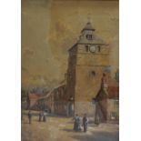 DAVID SMALL Airth, Old town hall, watercolour, signed and dated 1896, 32.8cm x 23.5cm