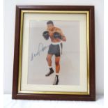 FLOYD PATTERSON autographed photographic print of the former World Heavyweight Boxing Champion, with