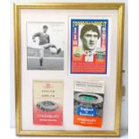 SCOTTISH FOOTBALL INTEREST a mounted signed photograph of Jim Baxter, a programme from the 1963