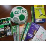 SELECTION OF CELTIC FOOTBALL CLUB MEMORABILIA including official Match Programmes (1970s to the
