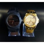 TWO GUESS WRISTWATCHES one with box, model numbers W0775L13 and W0979L2 (2)