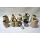 SELECTION OF STONEWARE JARS including 'Buttercup Cream', His Excellency Scotch Whisky' and one