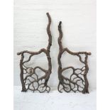 ABSTRACT STEEL SCULPTURE formed of two irregular interconnecting shaped sections to form a tree like