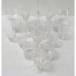 LARGE SELECTION OF CRYSTAL AND OTHER GLASSWARE including whisky tumblers, brandy balloons, white and