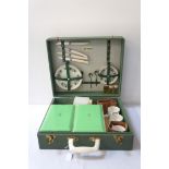 SIRRAM PICNIC CASE comprising plates, cups and saucers, cutlery and food containers, contained in