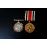 WORLD WAR 1 GEORGE V MEDAL awarded to 59 Dvr. Wallace R.A., together with a George VI bronze