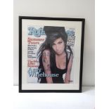 ROLLING STONE MAGAZINE ENLARGED FRONT COVER featuring Amy Winehouse, from the June 14th 2007
