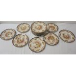 BRITISH ANCHOR POTTERY CO. LTD late Victorian part dinner service comprising soup bowls and plates