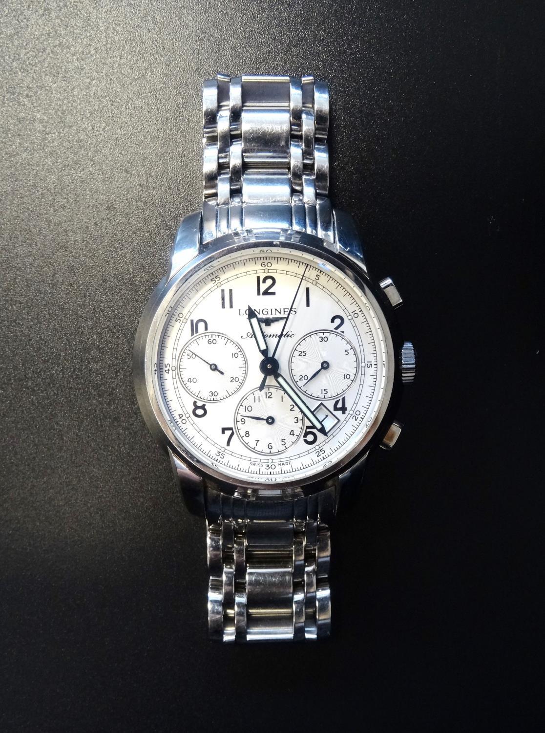 GENTLEMAN'S LONGINES SAINT-IMIER COLLECTION CHRONOGRAPH AUTOMATIC WRISTWATCH the dial with Arabic