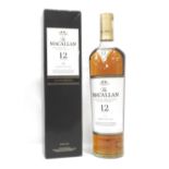 MACALLAN 12YO SHERRY OAK CASK A bottle of Whisky from the most collectable Distillery in Scotland.