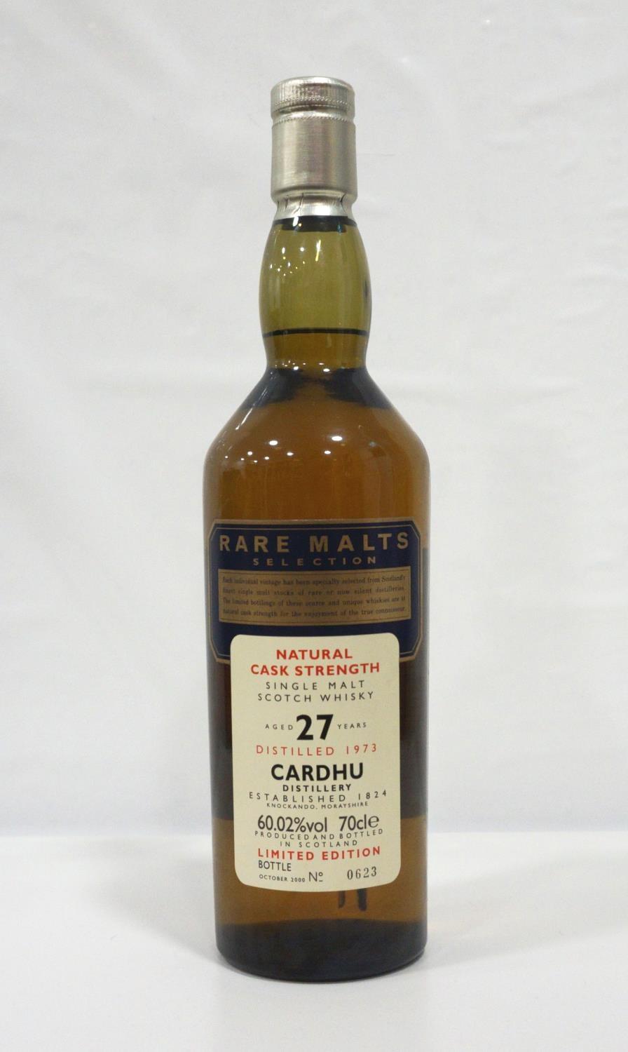 CARDHU 27Y0 RARE MALTS A rare bottle of the Cardhu 27 Year Old Single Malt Scotch Whisky distilled