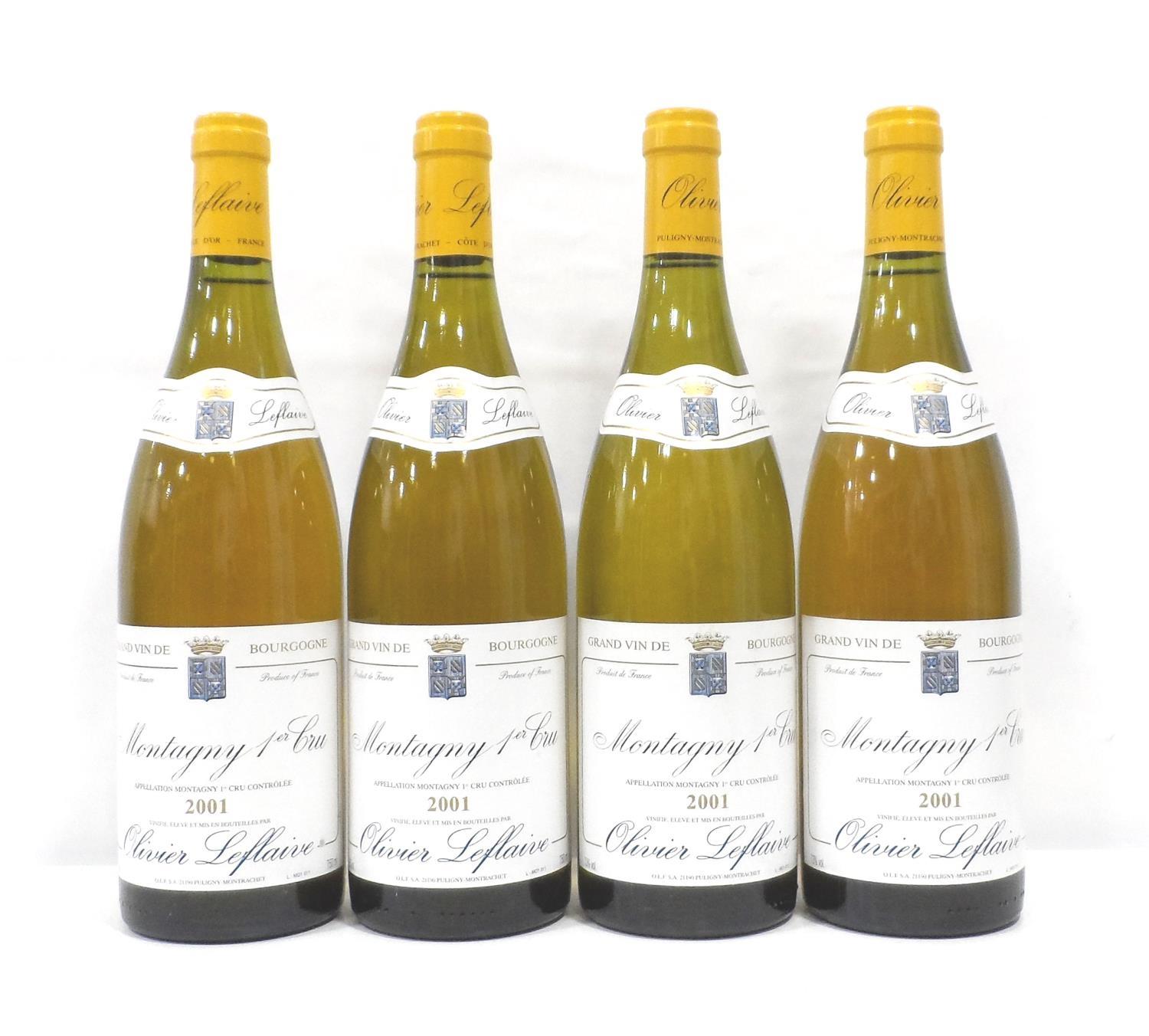 OLIVIER LEFLAIVE MONTAGNY 2001 VINTAGE FOUR BOTTLES from Olivier Lefflaive in the Cotes de Beaune.