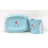 JOHNNIE WALKER BRANDED WATER JUG & ASHTRAY A very stylish set of two branded ceramic barware