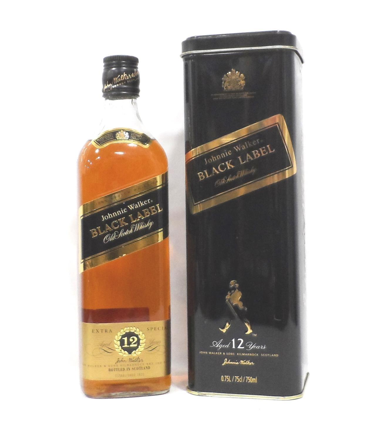 JOHNNIE WALKER BLACK LABEL A bottle of Johnnie Walker Black Label Blended Scotch Whisky. 75cl. 43%