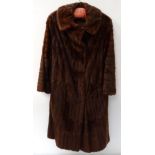LADIES RUSSIAN ERMINE COAT full length and marked to the collar 'Karter'