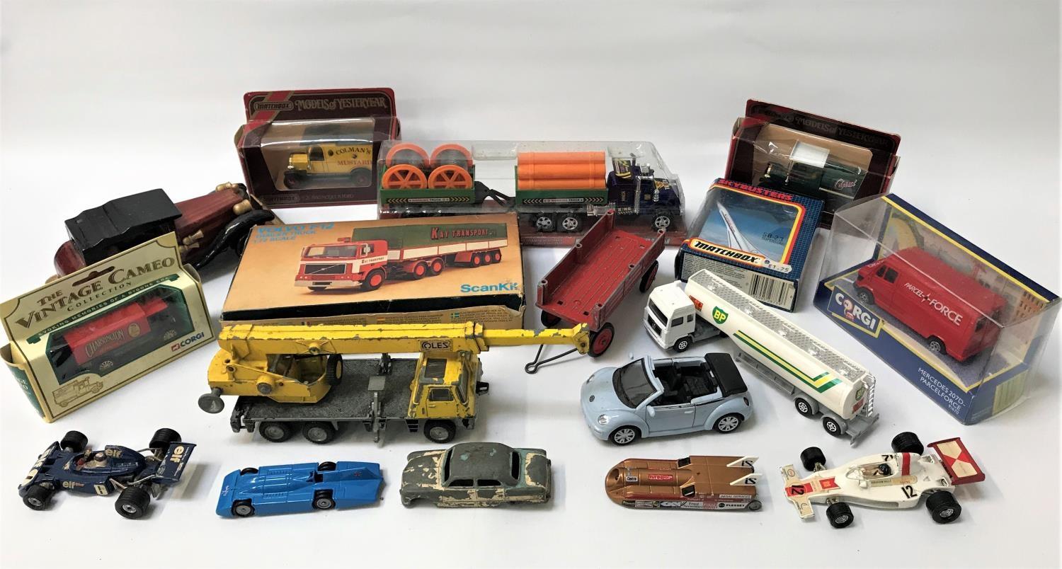 LARGE SELECTION OF DIE CAST AND OTHER VEHICLES some boxed, including Dinky, Corgi, Matchbox, Days