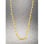 TWENTY-TWO CARAT GOLD NECK CHAIN of twist design, approximately 4.7 grams