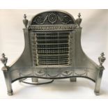 BELLING & CO ELECTRIC FIRE in the Georgian style of shaped form with urn finial decoration