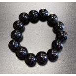 ONYX BEAD BRACELET comprising of fourteen circular beads