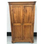 NEW ACACIA MARSEILLE TWO DOOR WARDROBE with a D shaped moulded top above a pair of panelled doors